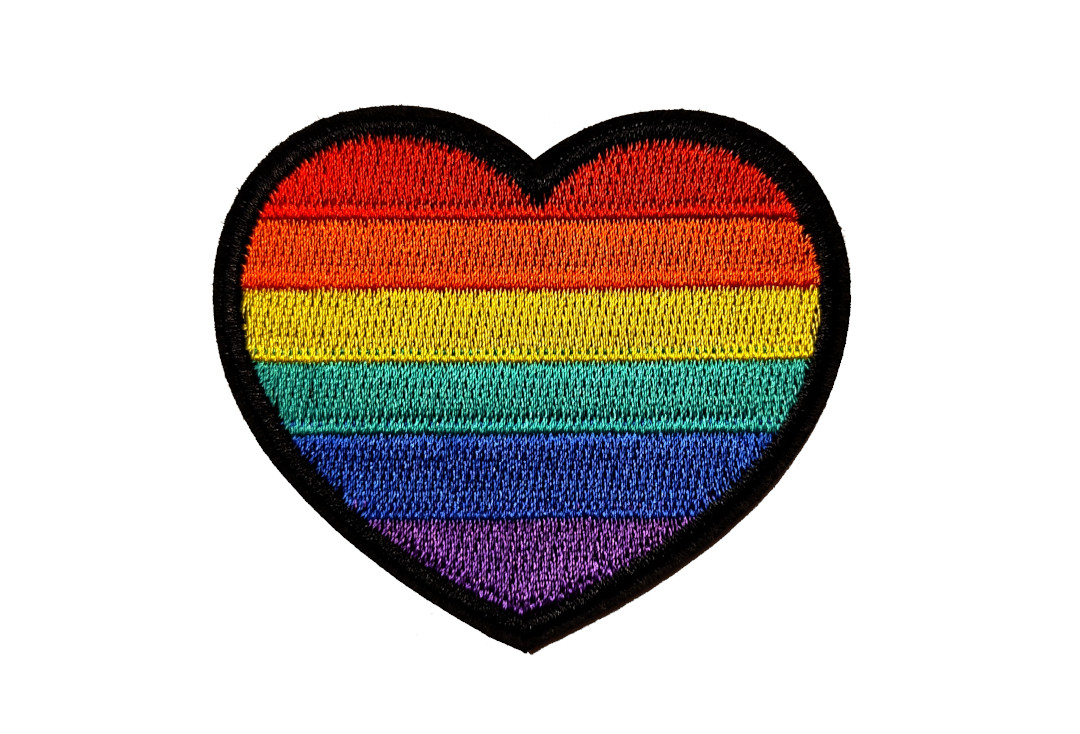 Void Clothing | Pride Rainbow Flag Heart Woven Patch