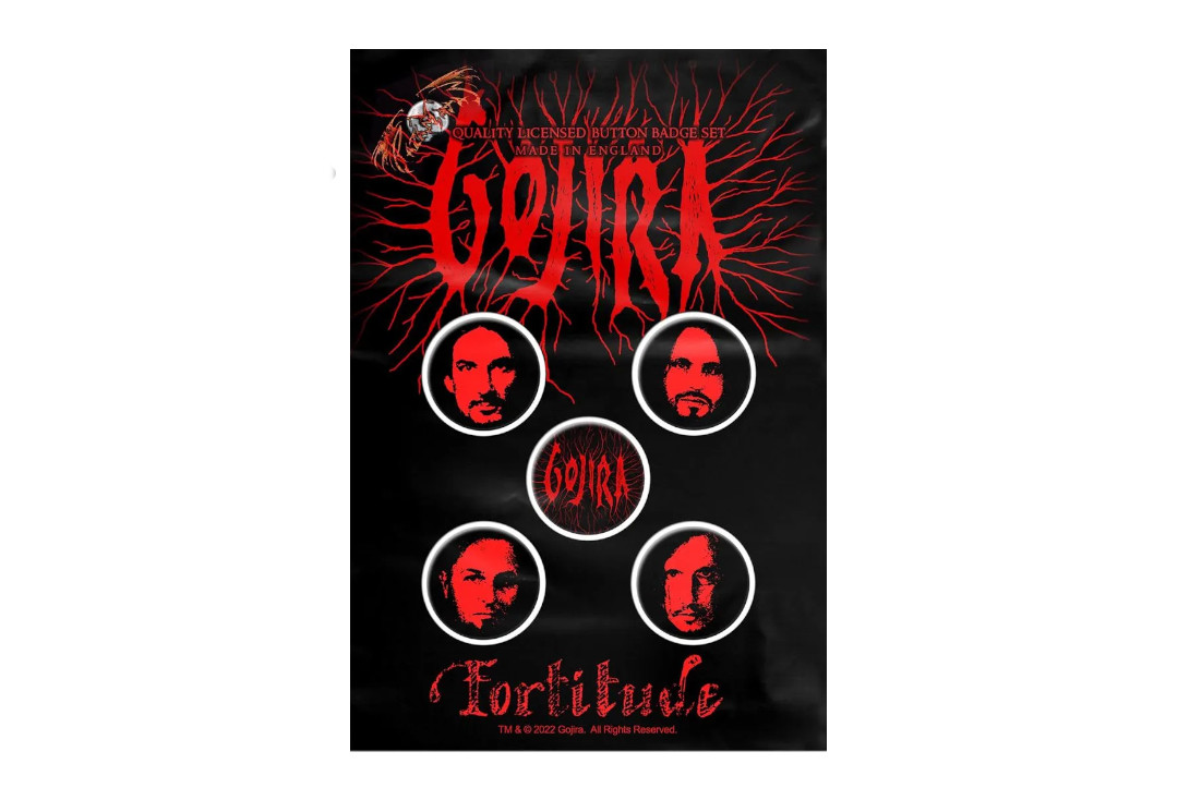 Official Band Merch | Gojira - Fortitude Button Badge Pack