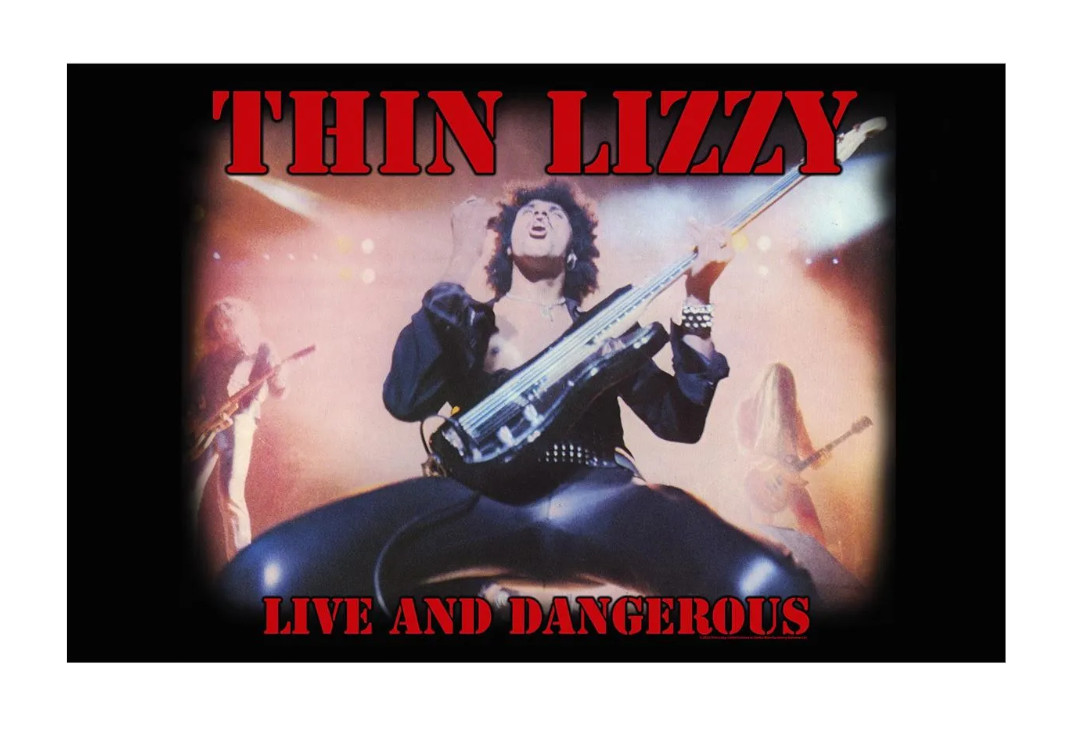 Official Band Merch | Thin Lizzy - Live And Dangerous Printed Textile Poster