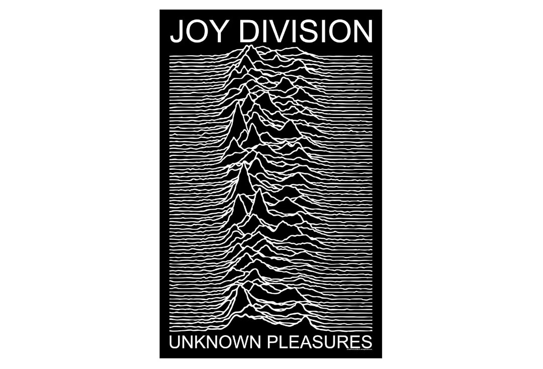 Official Band Merch | Joy Division - Unknown Pleasures Printed Textile Poster