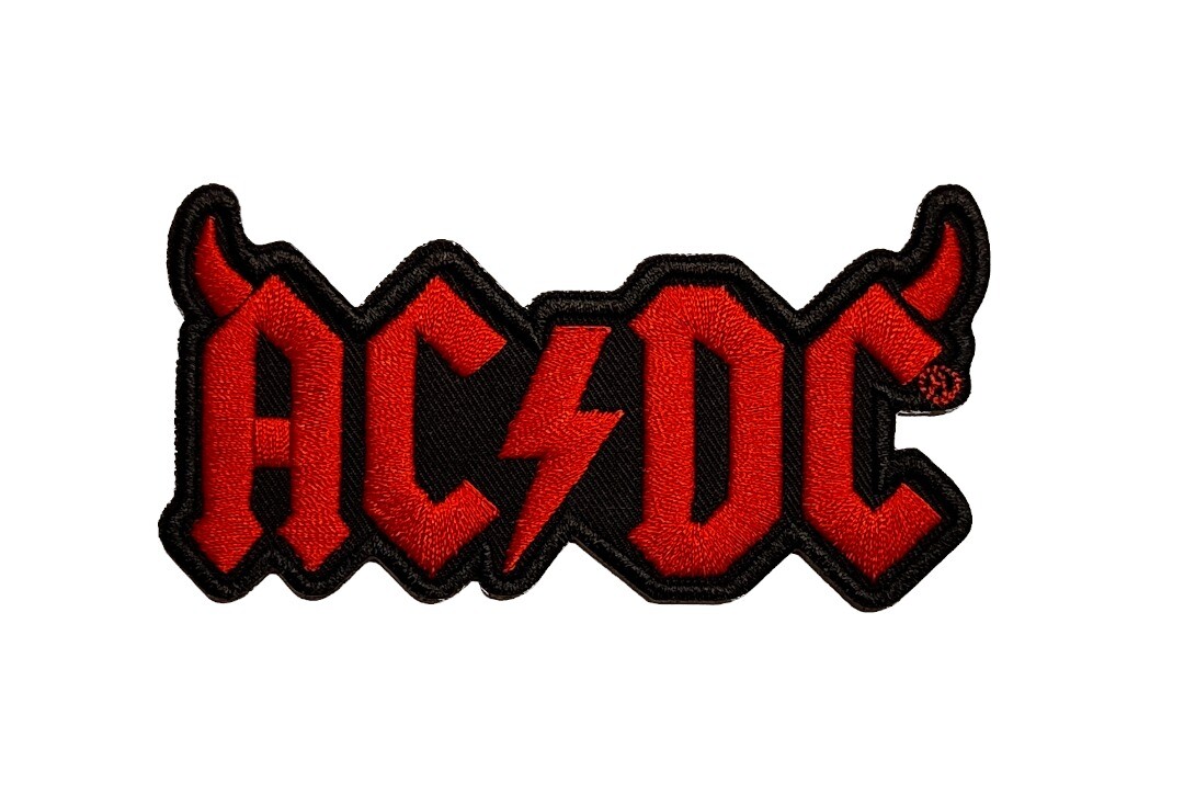 Official Band Merch | AC/DC - Cut Out Horn Logo Woven Patch