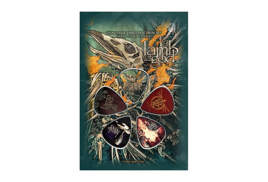 Official Band Merch | Lamb Of God - Omens Official Plectrum Pack