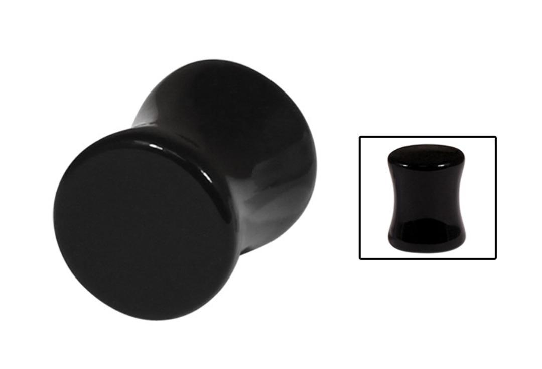 Body Jewellery | Black Acrylic Flared Plug 6mm to 20mm