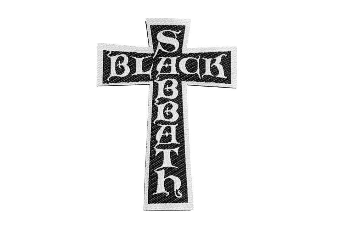 Official Band Merch | Black Sabbath - Cut Out Cross Logo Woven Patch
