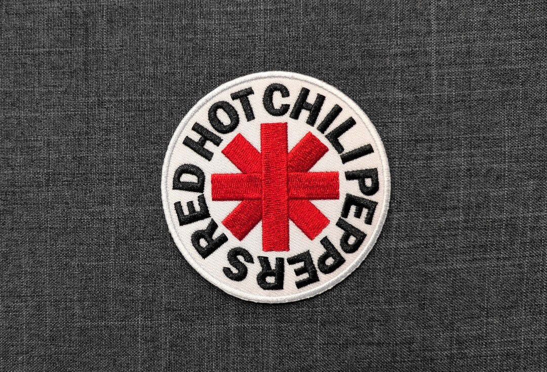 Red Hot Chili Peppers - White Asterisk Iron On Embroidered Patch