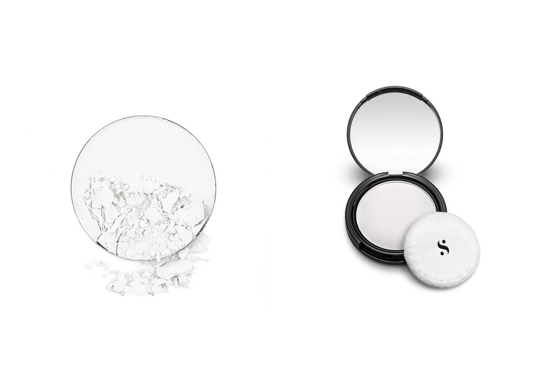 White Stargazer Pressed Powder Compact