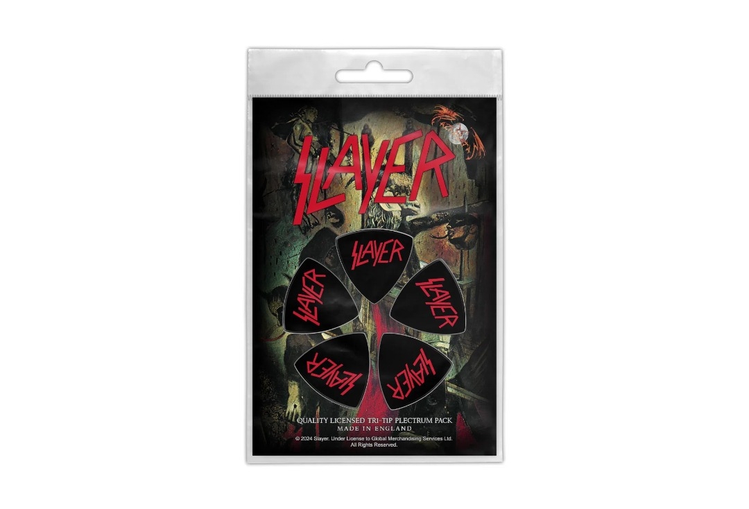 Slayer - Logo Official Tri-Tip Plectrum Pack