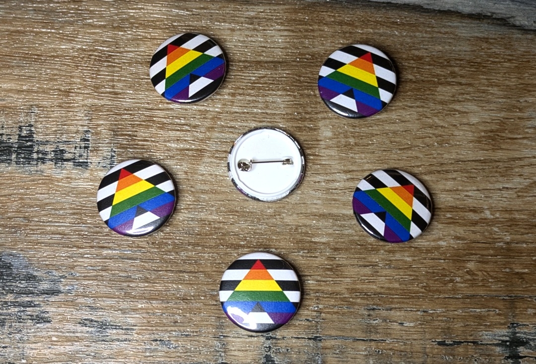Straight Ally Button Badge