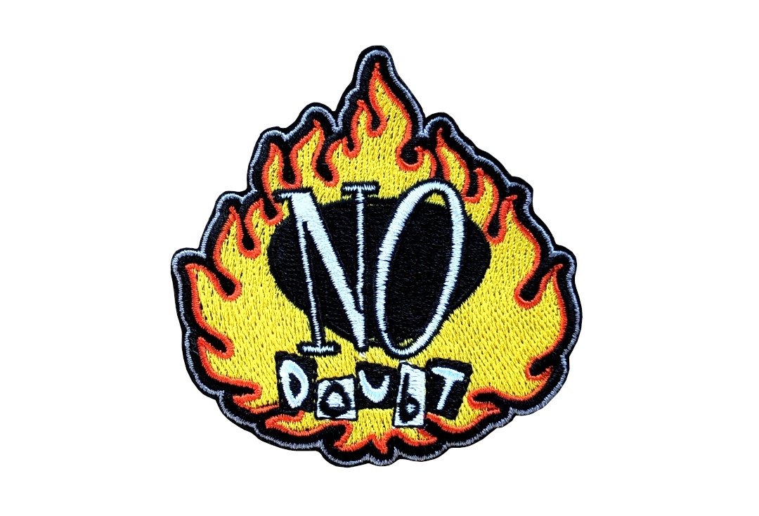 No Doubt - Flames Iron On Embroidered Patch