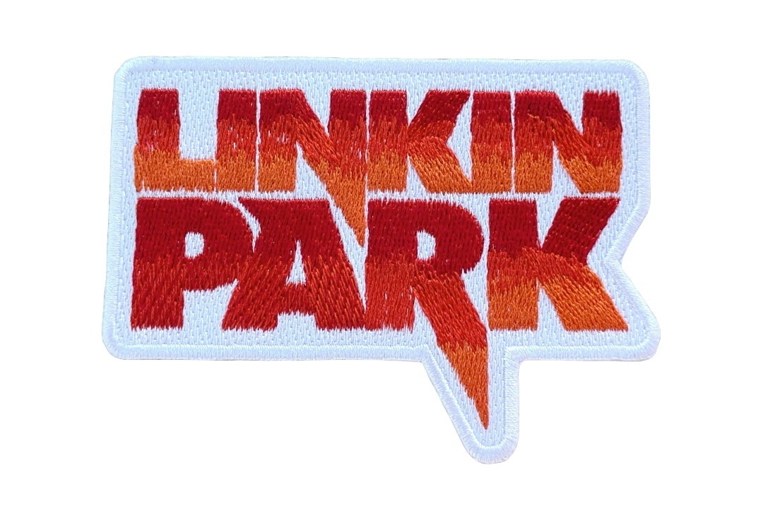 Linkin Park - Red On White Logo Iron On Embroidered Patch