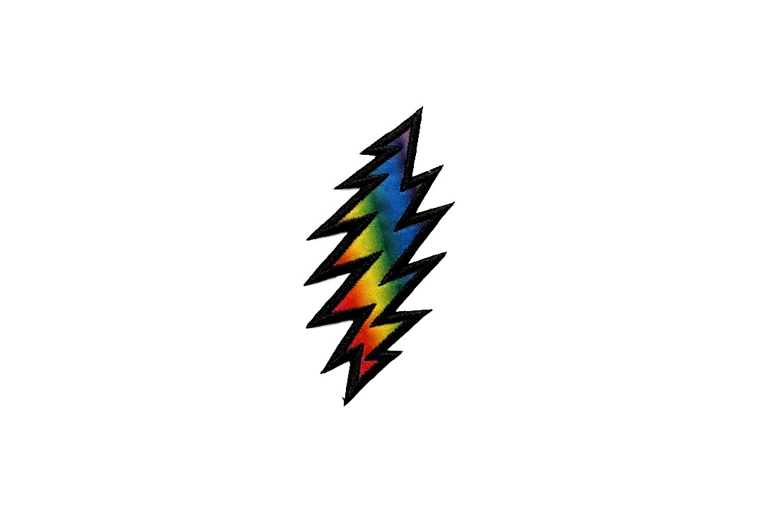 Grateful Dead - Lightning Rainbow Iron On Printed Patch