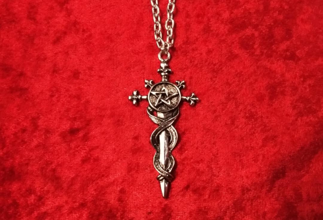 Void | Pentagram & Sword Cross Pendant