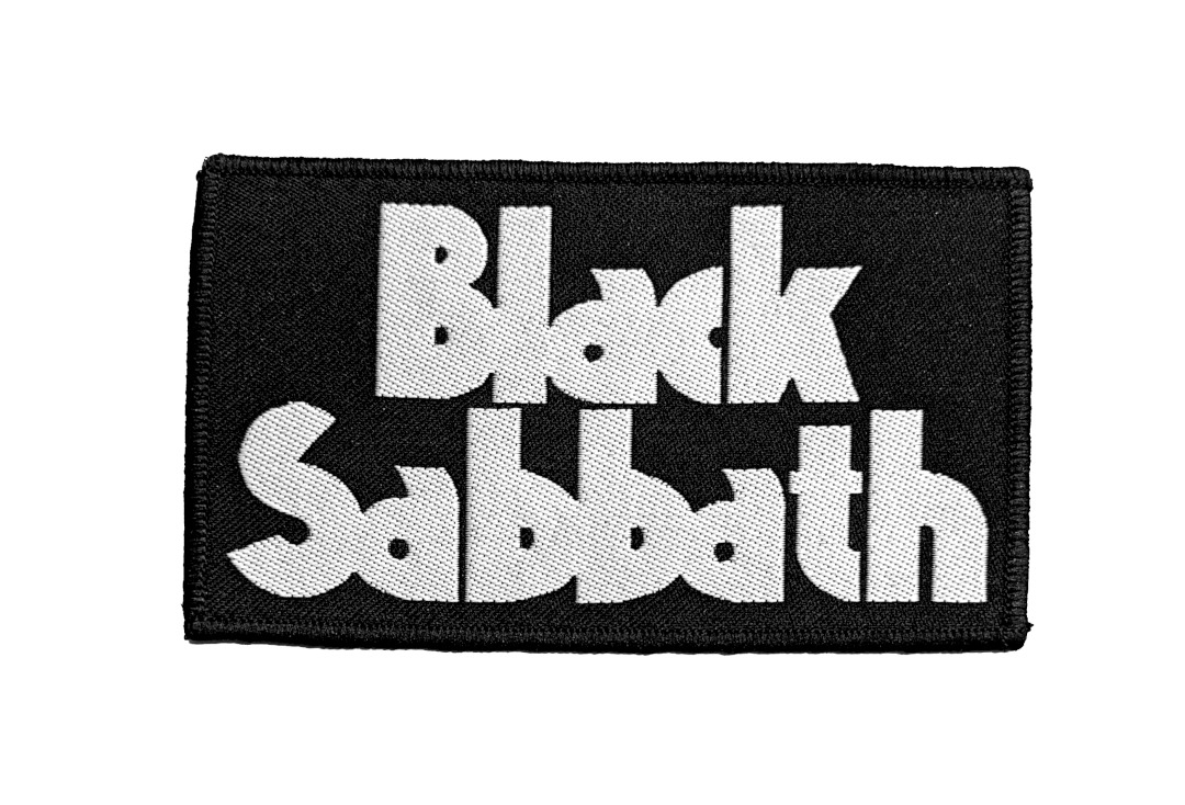 Black Sabbath - White Logo Sew On Woven Patch