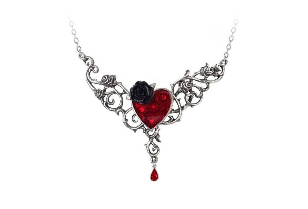 The Blood Rose Heart Alchemy Gothic Necklace - Main