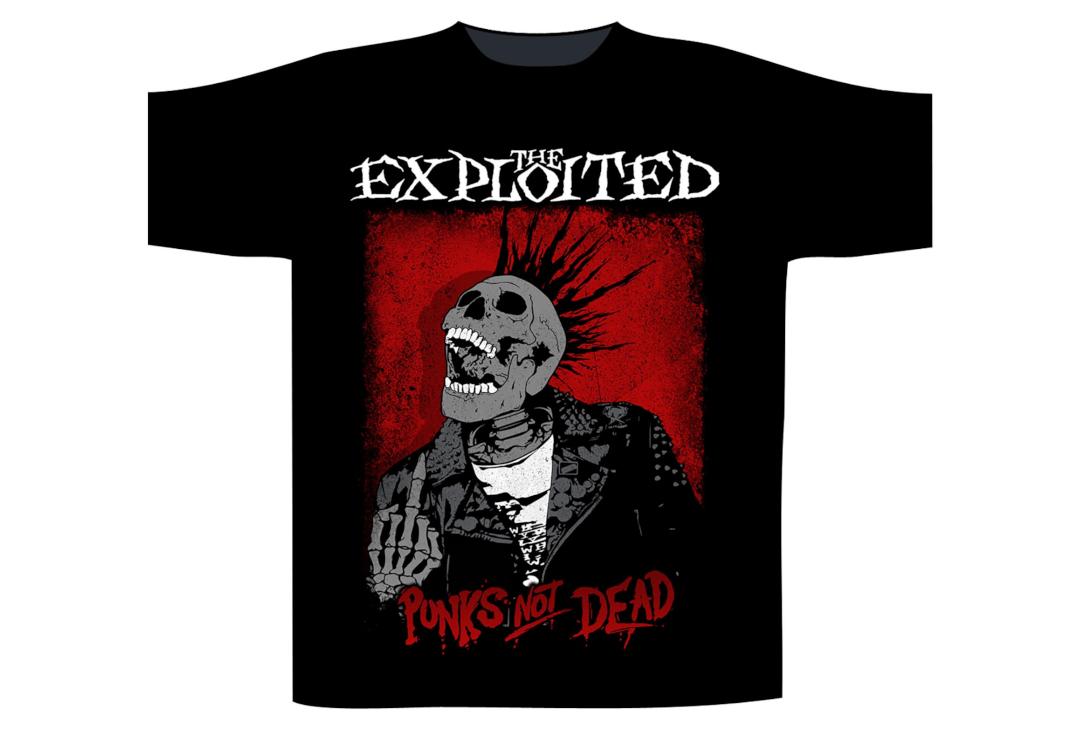Official Band Merch | The Exploited - Splatter/Punks Not Dead Men's Short Sleeve T-Shirt