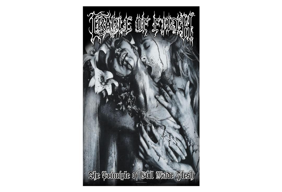 Official Band Merch | Cradle Of Filth - The Principle Of Evil Made Flesh Printed Textile Poster