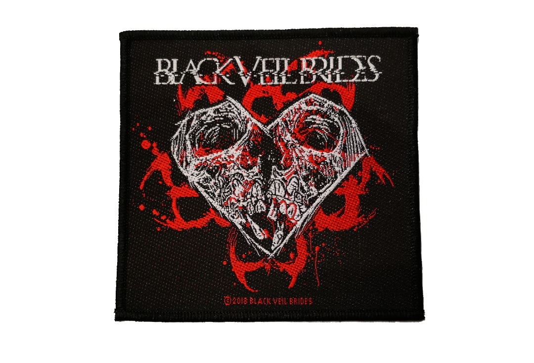 Black Veil Brides - Skull Heart Sew On Woven Patch