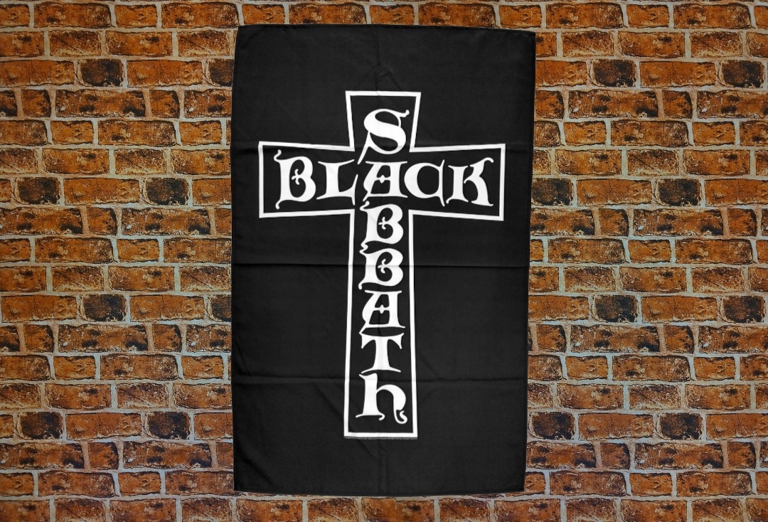 Black Sabbath - Cross Logo Printed Textile Poster