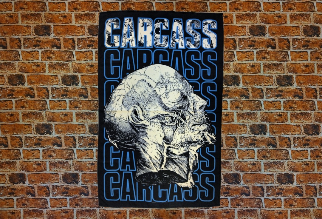 Carcass - Necro Head Printed Textile Poster