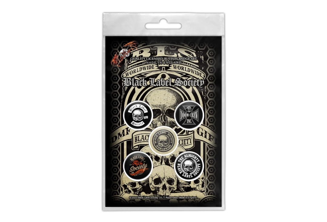 Black Label Society - Worldwide Official Button Badge Pack