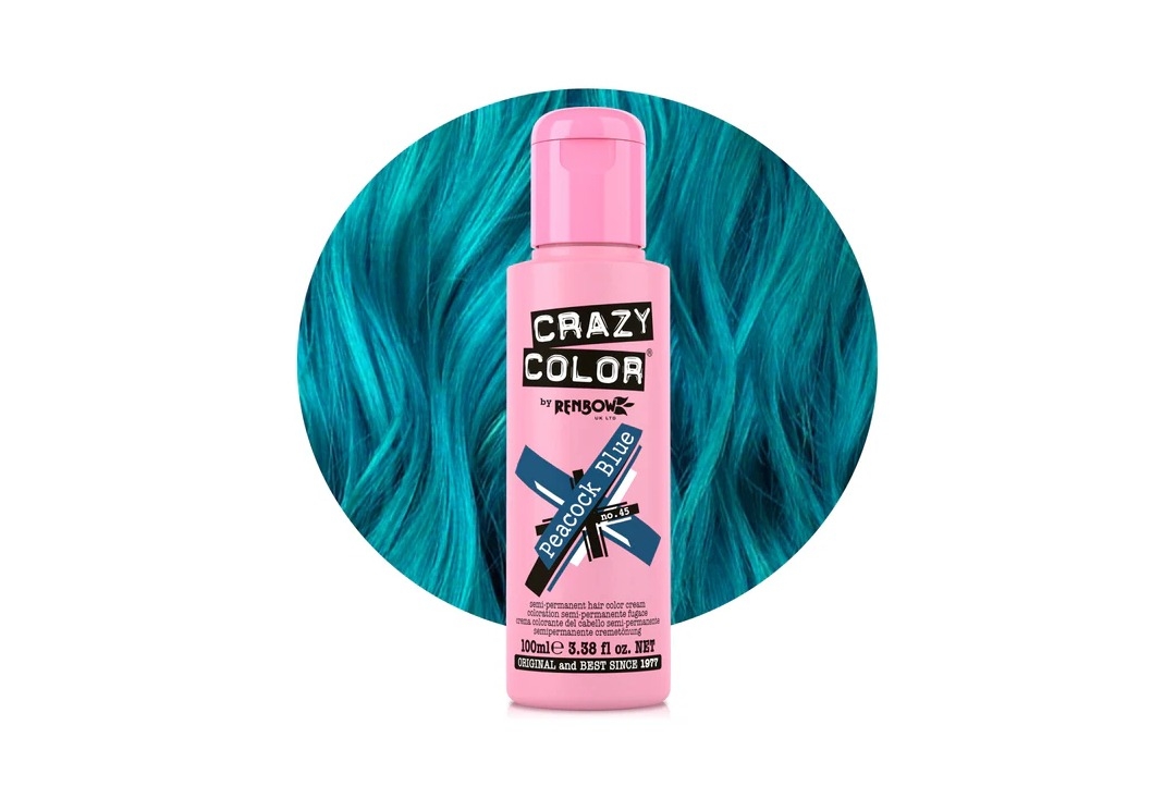 #45 Peacock Blue Crazy Color Semi-Permanent Hair Colour