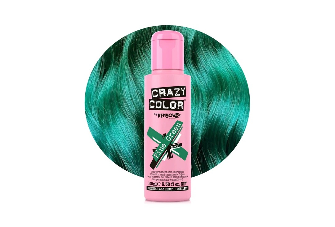 #46 Pine Green Crazy Color Semi-Permanent Hair Colour