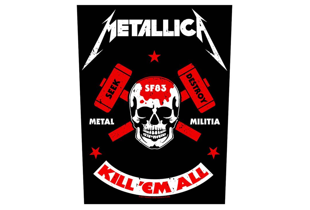Official Band Merch | Metallica - Metal Milisha Printed Back Patch