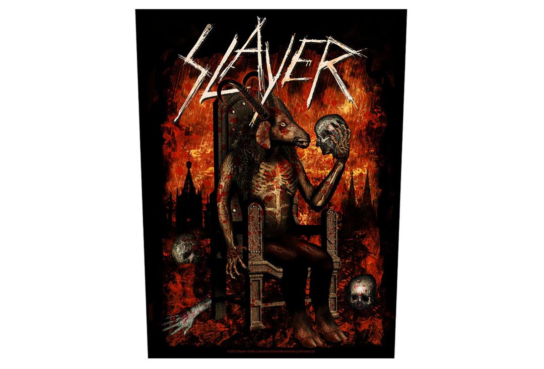 Official Band Merch | Slayer - Devil On Throne Printed Back Patch