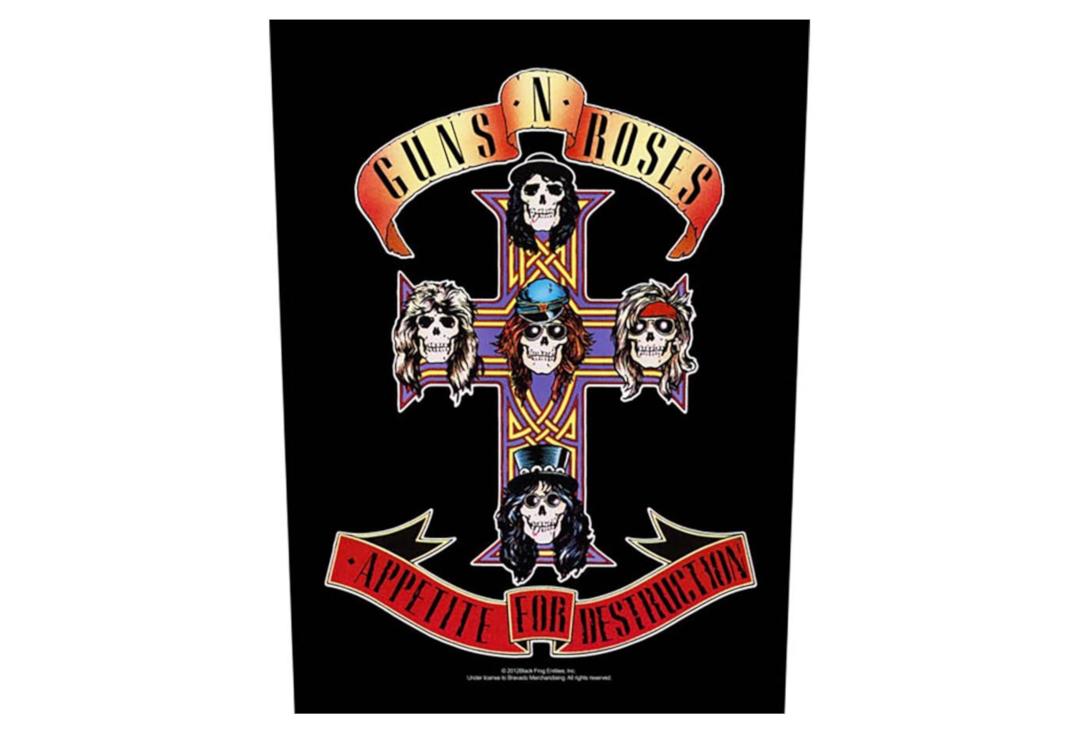 Official Band Merch | Guns N' Roses - Appetite For Destruction Printed Back Patch