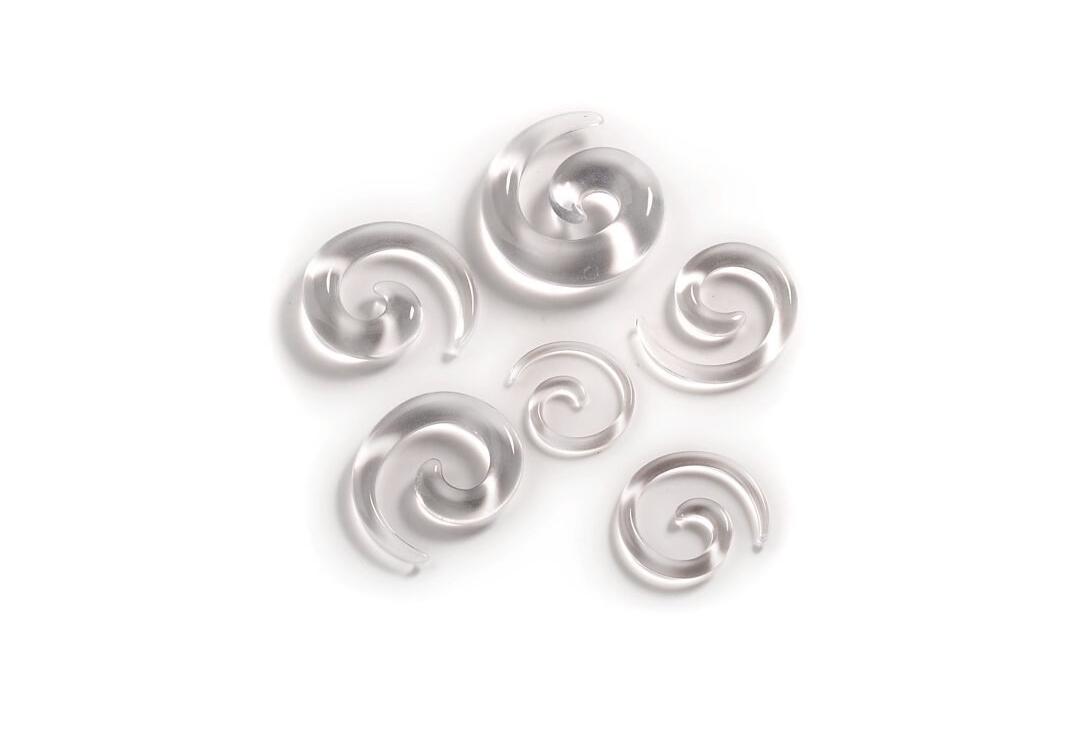 Body Jewellery | Clear Acrylic Spiral Stretcher 3mm to 12mm