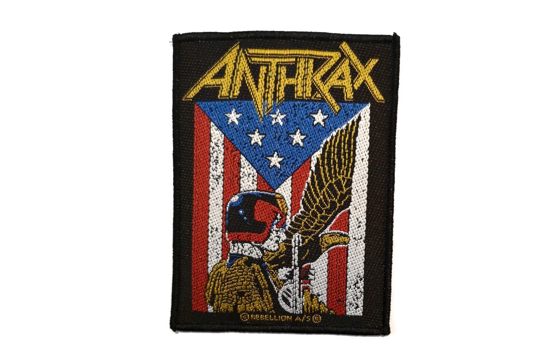 Official Band Merch | Anthrax - Judge Dredd Woven Patch