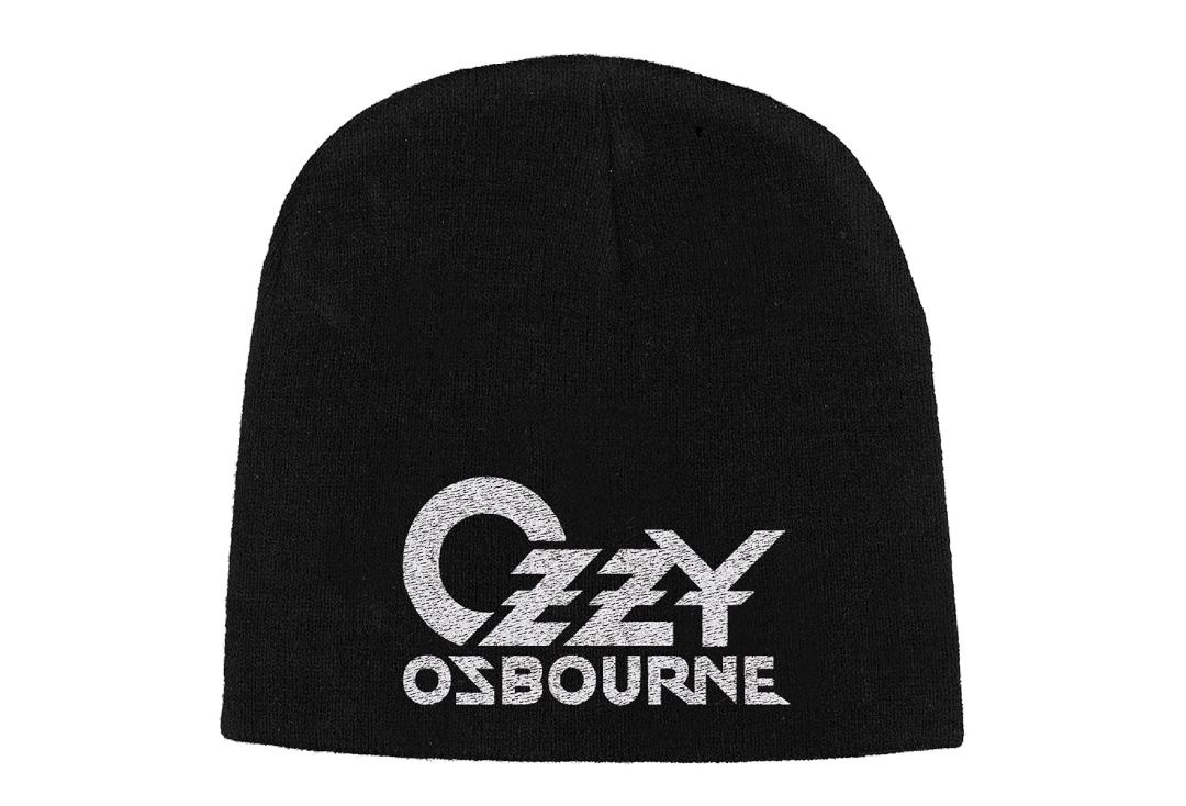 Official Band Merch | Ozzy Osbourne - Logo Embroidered Official Knitted Beanie Hat