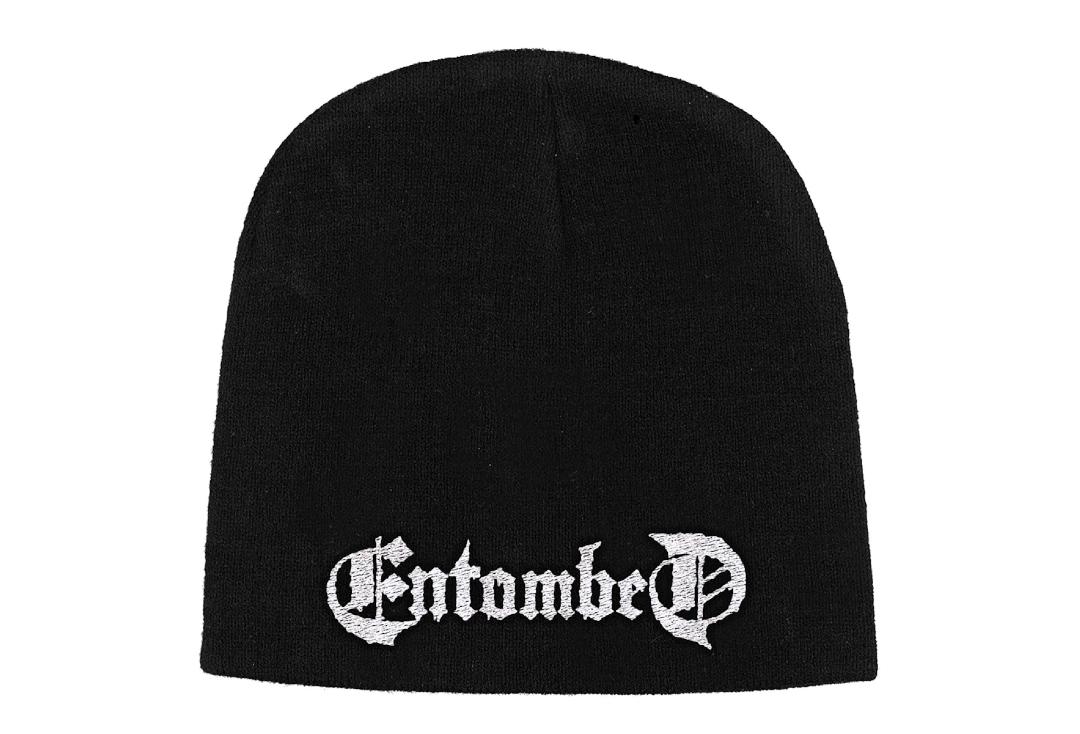 Official Band Merch | Entombed - Logo Embroidered Official Knitted Beanie Hat