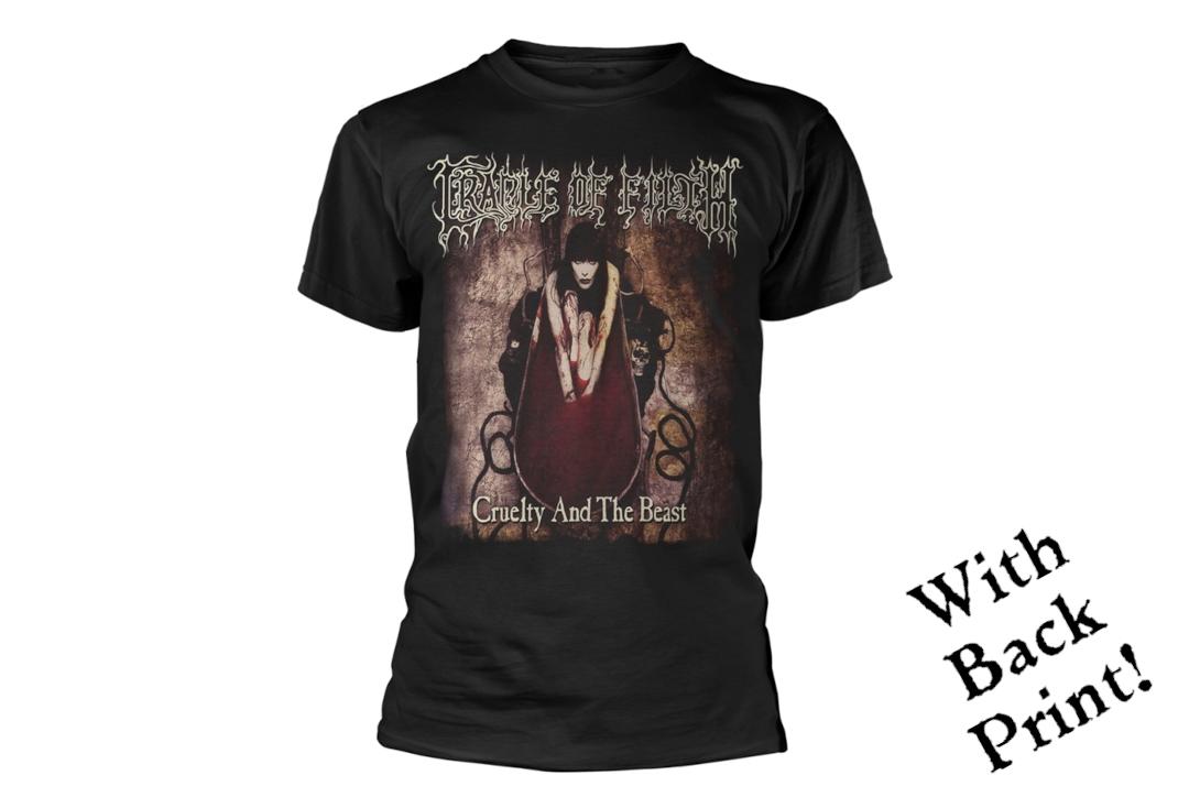 Official Band Merch | Cradle Of Filth - Cruelty & The Beast Official Men's Short Sleeve T-Shirt - Front
