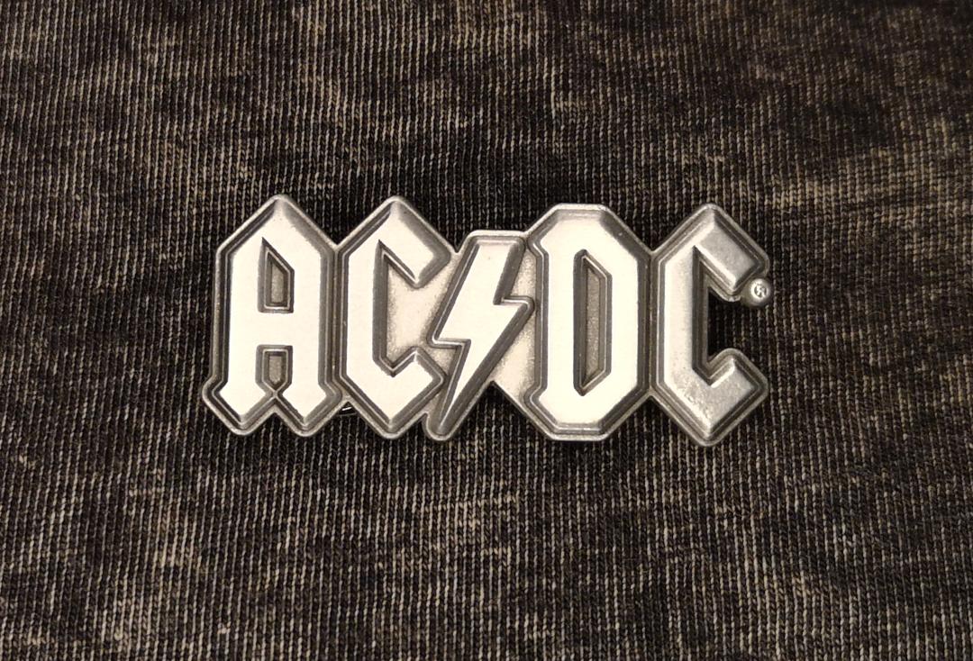 Official Band Merch | AC/DC - Logo Metal Pin Badge - Front