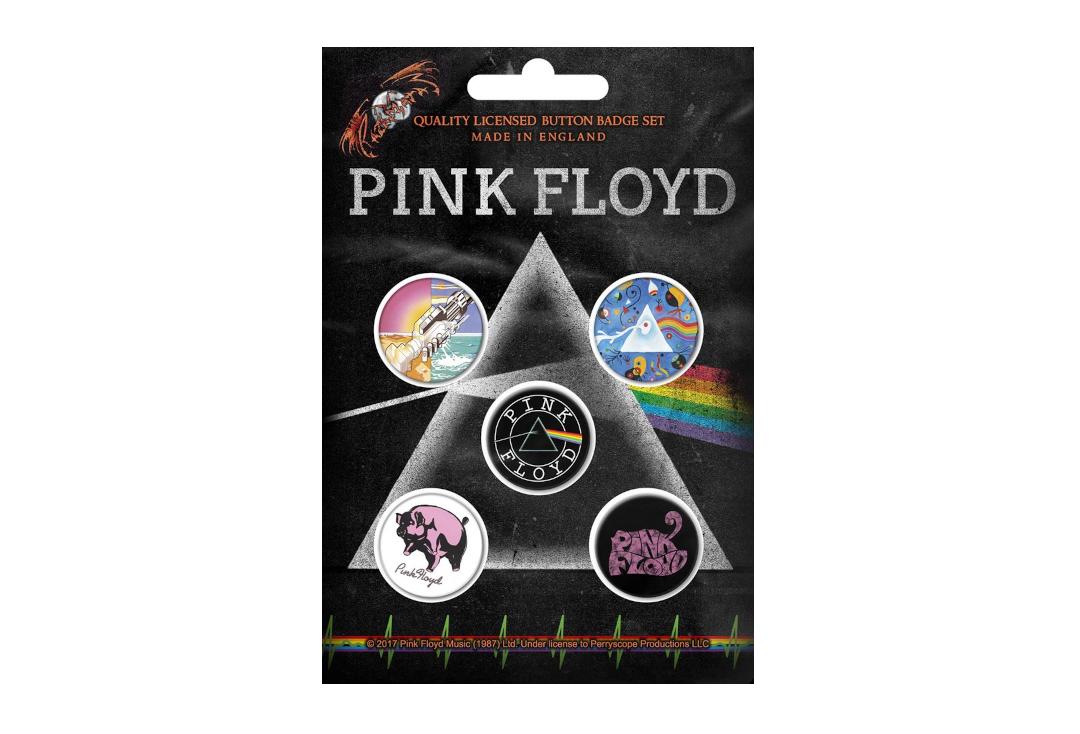 Official Band Merch | Pink Floyd - Prism Button Badge Pack