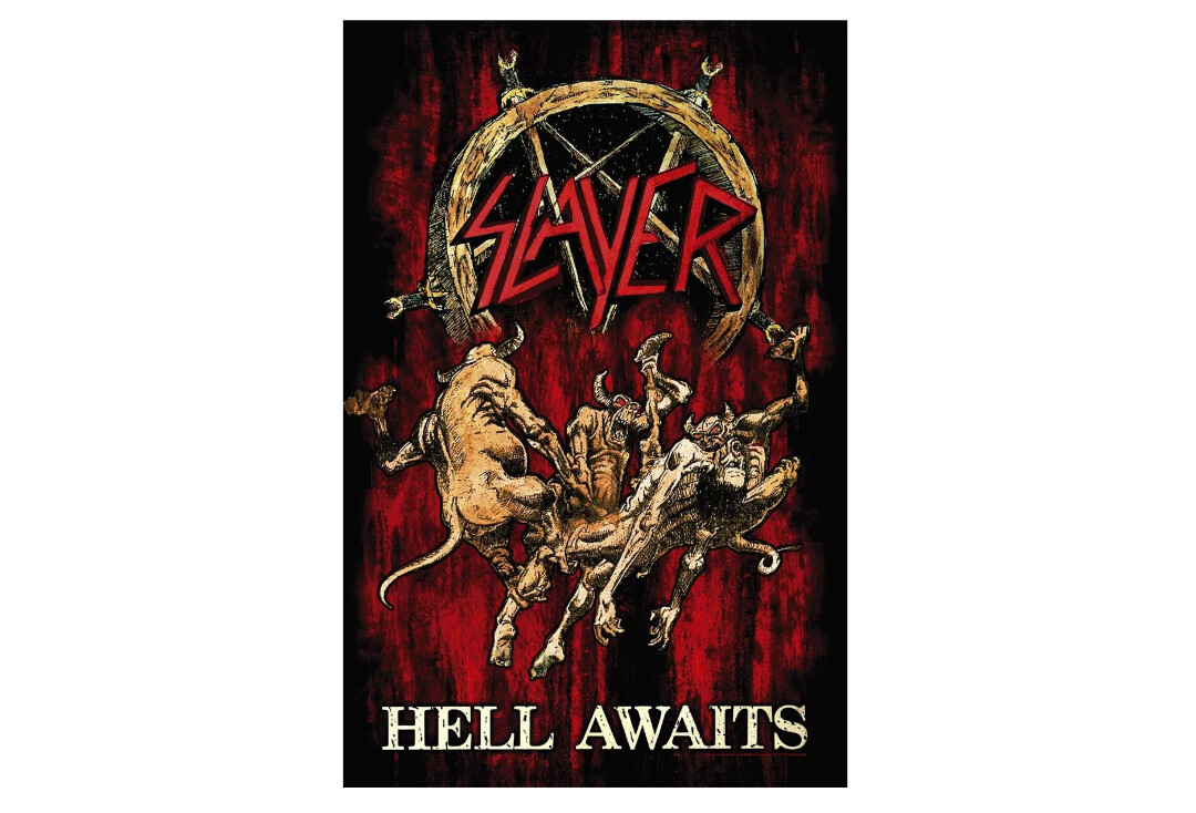 Official Band Merch | Slayer - Hell Awaits Printed Textile Poster