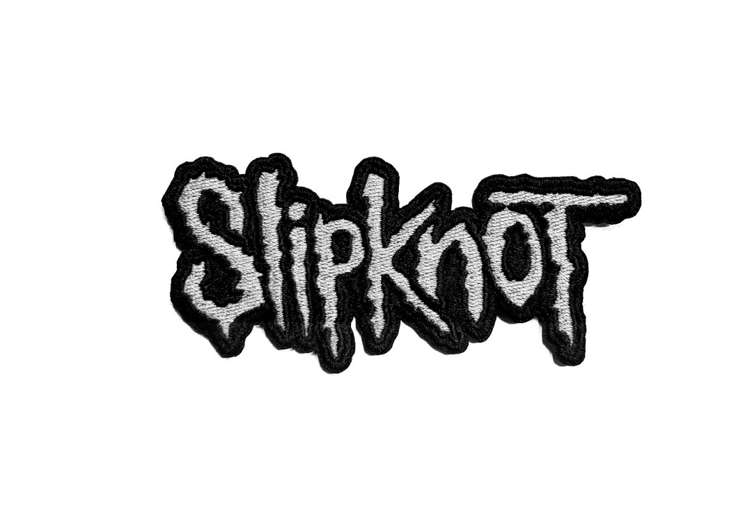Official Band Merch | Slipknot - Black Border Cut Out Logo Woven Patch