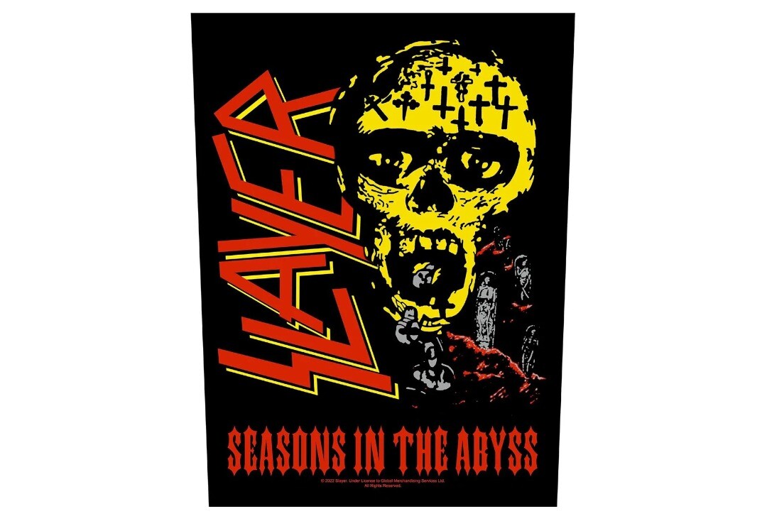 Official Band Merch | Slayer - Seasons In The Abyss Printed Back Patch