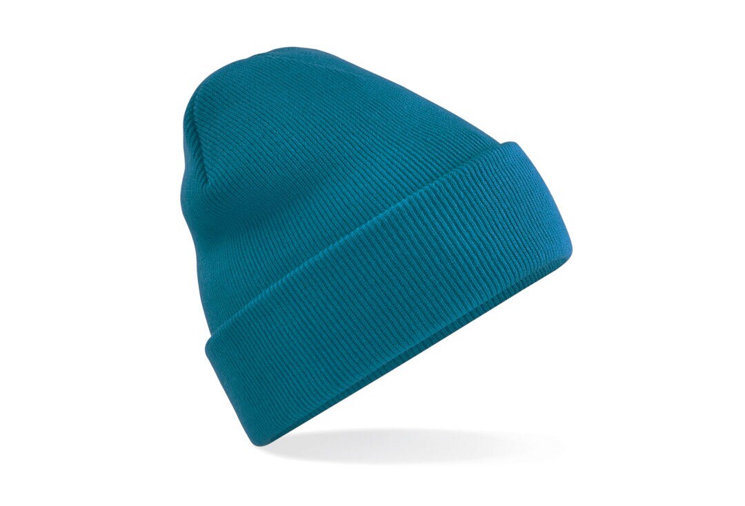 Void Clothing | Teal 2 in 1 Beanie Hat - Folded