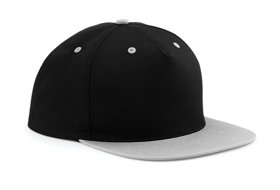 Void Clothing | Black & Grey Contrast Plain Baseball Cap - Front