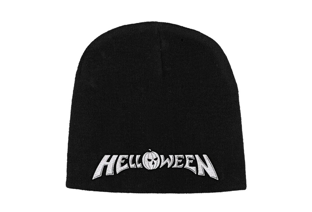 Official Band Merch | Helloween - Logo Embroidered Official Knitted Beanie Hat