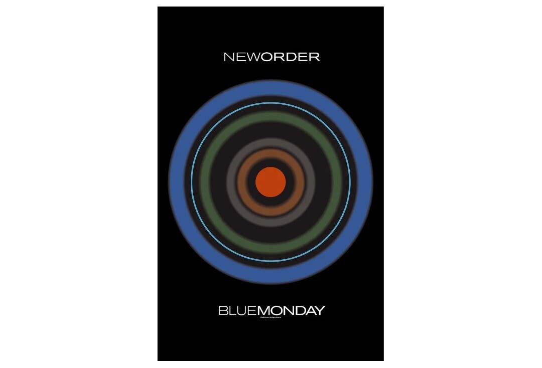 Official Band Merch | New Order - Blue Monday Printed Textile Poster