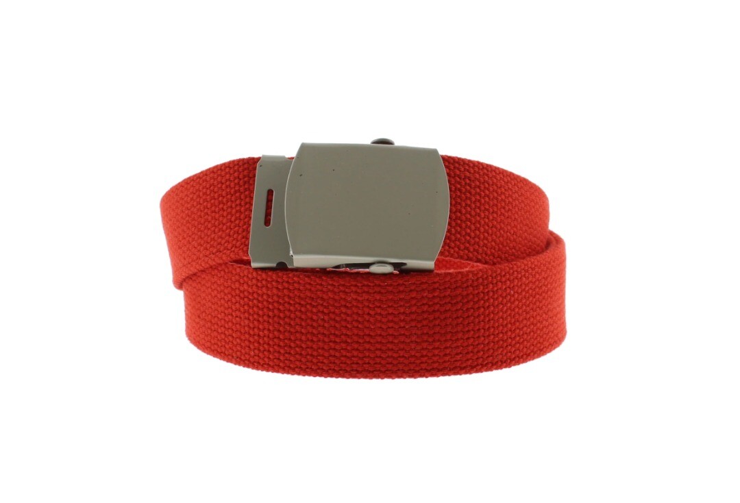 Plain Red Webbing Belt