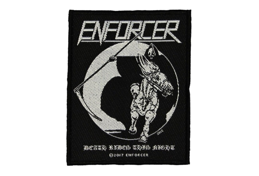 Official Band Merch | Enforcer - Death Rides This Night Woven Patch