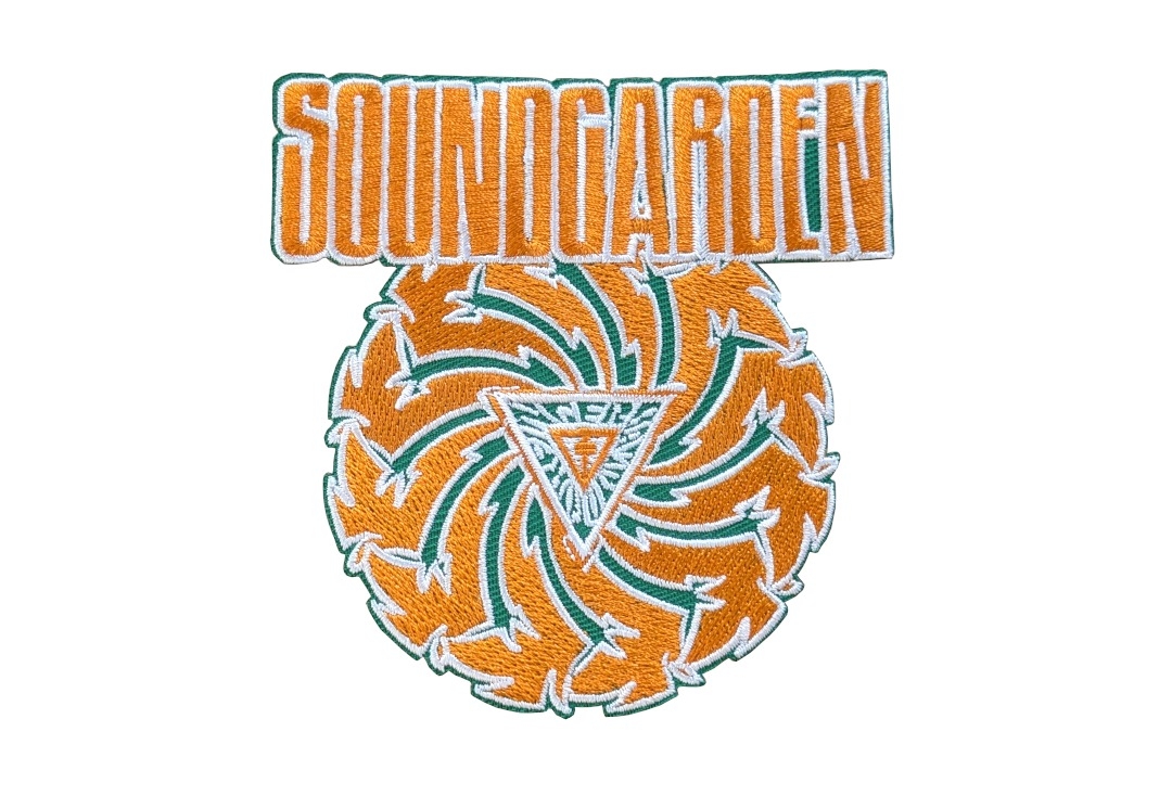 Soundgarden - Badmotorfinger Orange & Green Iron On Embroidered Patch