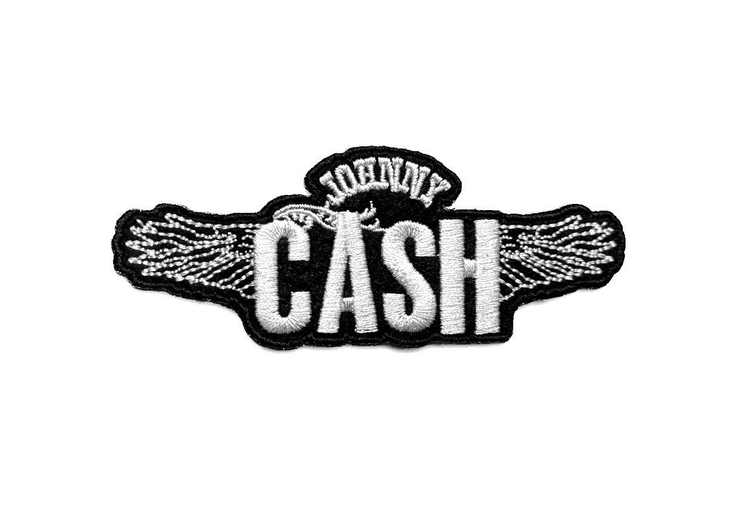 Johnny Cash - Wings Cut Out Iron On Embroidered Patch