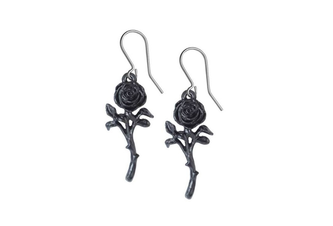 Romance Of The Black Rose Alchemy Gothic Earrings