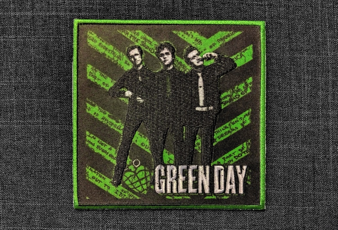 Green Day - Green Grenade Iron On Printed & Embroidered Patch