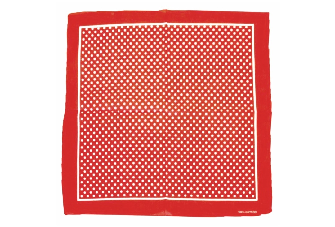 Red With White Polka Dot Cotton Bandana